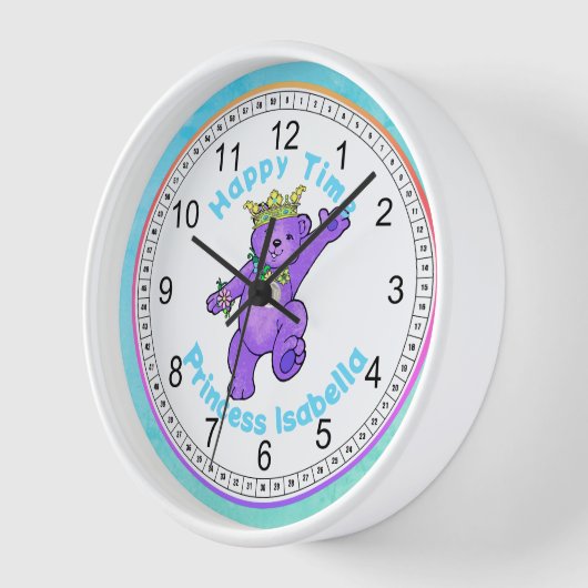 Happy Time Dancing Teddy Bär große Uhr (Winkel)