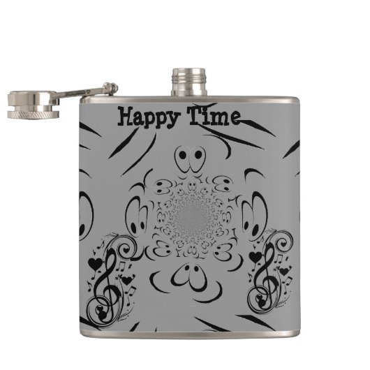 Happy Time_ Flachmann (Geöffnet)