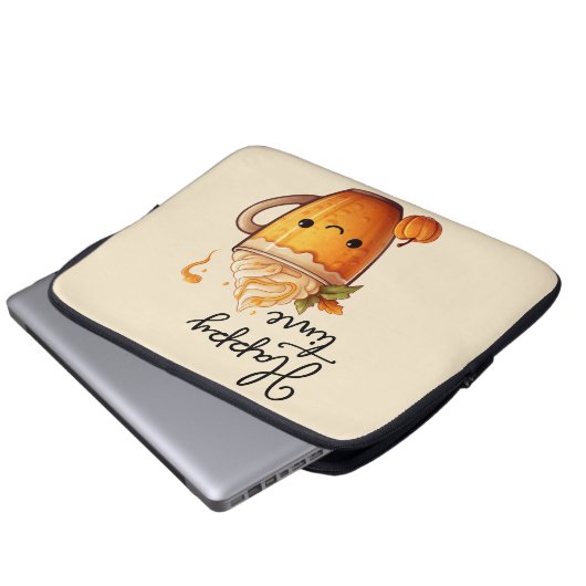 Happy Time Laptopschutzhülle (Vorne Knopf)