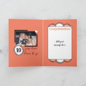 Happy Tin 10. Jubiläum 2 Foto Namen Korallen Karte (Innenseite)