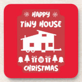 Happy Tiny House Christmas Getränkeuntersetzer (Vorderseite)