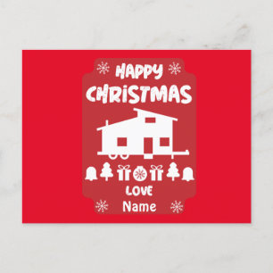 Happy Tiny House Christmas Postkarte