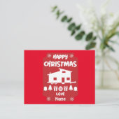 Happy Tiny House Christmas Postkarte (Stehend Vorderseite)