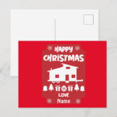 Happy Tiny House Christmas Postkarte (Vorne/Hinten)