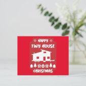 Happy Tiny House Christmas Postkarte (Stehend Vorderseite)