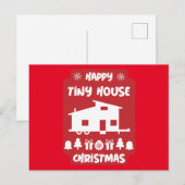Happy Tiny House Christmas Postkarte (Vorne/Hinten)