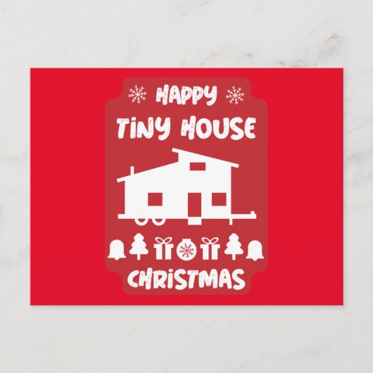 Happy Tiny House Christmas Postkarte (Vorderseite)