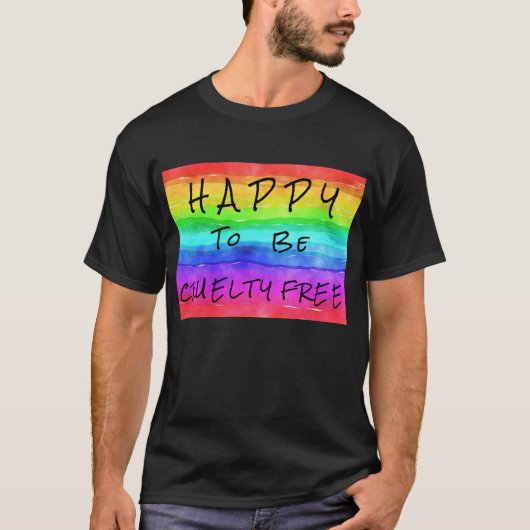 "Happy to be Cruelty Free" T - Shirt von Männern (Vorderseite)