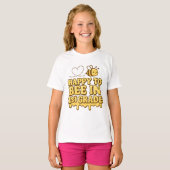 Happy to Bee in 1st Grade – Cute Bee Back to Schoo T-Shirt (Vorne ganz)