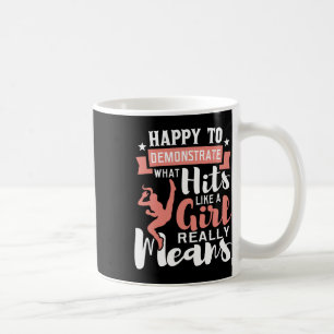 Happy To Demonstriert - Karate Taekwondo Mixed Mar Kaffeetasse