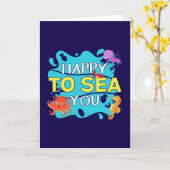 Happy to Sea You - Ocean Pub Karte (Gelbe Blume)
