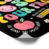 Happy To See Your Face Teacher Student Funny Back Poster (Ecke)