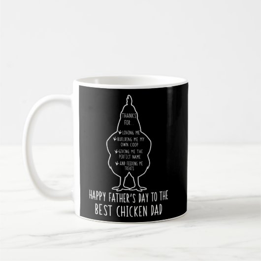 Happy to the Best Chicken Vater Chicken Kaffeetasse (Links)