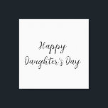 Happy Töchter Tag si.ple minimaler Name Text t Leinwanddruck<br><div class="desc">Entwurf</div>