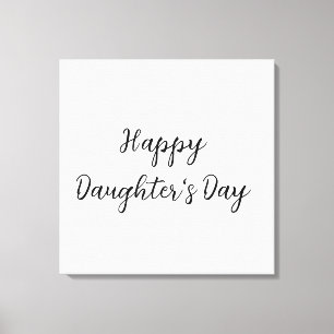 Happy Töchter Tag si.ple minimaler Name Text t Leinwanddruck