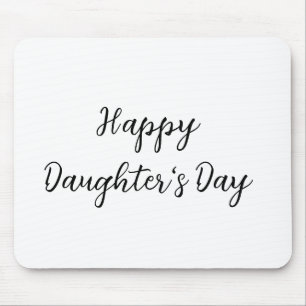 Happy Töchter Tag si.ple minimaler Name Text t Mousepad