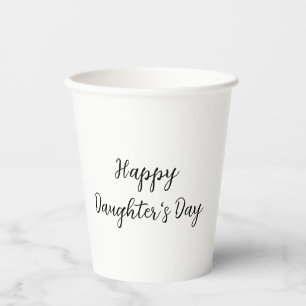 Happy Töchter Tag si.ple minimaler Name Text t Pappbecher