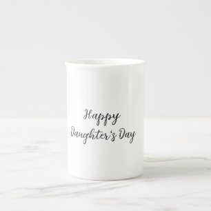 Happy Töchter Tag si.ple minimaler Name Text t Porzellantasse
