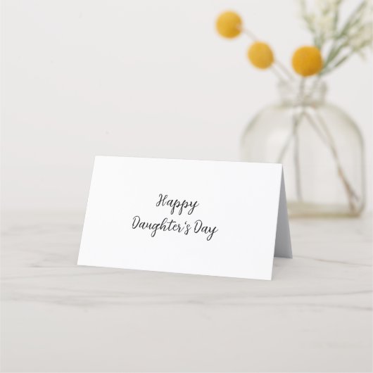 Happy Töchter Tag si.ple minimaler Name Text t Treuekarte (Vorderseite)