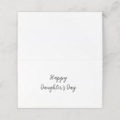 Happy Töchter Tag si.ple minimaler Name Text t Treuekarte (Außenseite Aufgefaltet)