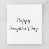 Happy Töchter Tag si.ple minimaler Name Text t Treuekarte (Innenseite Aufgefaltet)