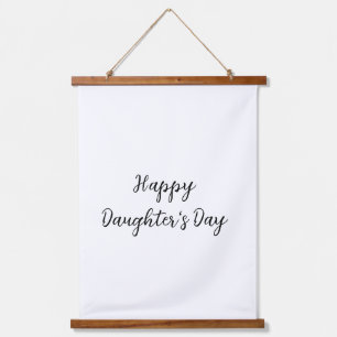 Happy Töchter Tag si.ple minimaler Name Text t Wandteppich Mit Holzrahmen