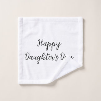 Happy Töchter Tag si.ple minimaler Name Text t Waschlappen