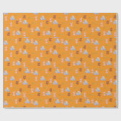 Happy Toddler Birthday orange Geschenkpapier (Flach)