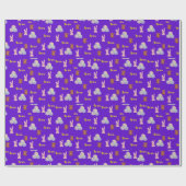 Happy Toddler Birthday purple Geschenkpapier (Flach)