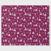 Happy Toddler Birthday wine colored Geschenkpapier (Flach)