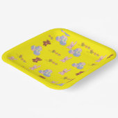 Happy Toddler Birthday yellow Pappteller (Gewinkelt)