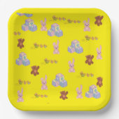 Happy Toddler Birthday yellow Pappteller (Vorderseite)