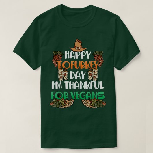 Happy Tofurkey Day Vegans für Vegetarier Tofu Lieb T-Shirt (Design vorne)