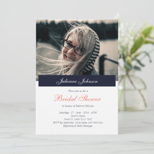 Happy Together | Foto Bridal Dusche Einladung (Stehend Vorderseite)