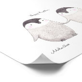 Happy Together Niedlich Penguin Couple Minimalisti Poster (Ecke)