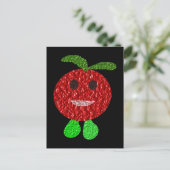 Happy Tomato Postcard Postkarte (Stehend Vorderseite)