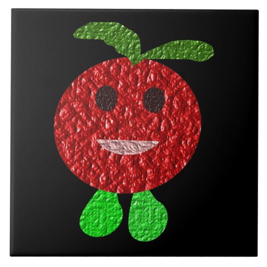 Happy Tomato Tile Fliese (Vorderseite)