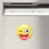 Happy Tongue Out Wink Emoji Funny Face Magnet (In Situ (Geschirrspüler))