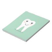 Happy Tooth Cartoon Zahnarzt bürstet Zahnbürste Notizblock (Rotiert)