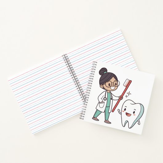 Happy Tooth & Dentist Notebook Notizblock (Innenseite)