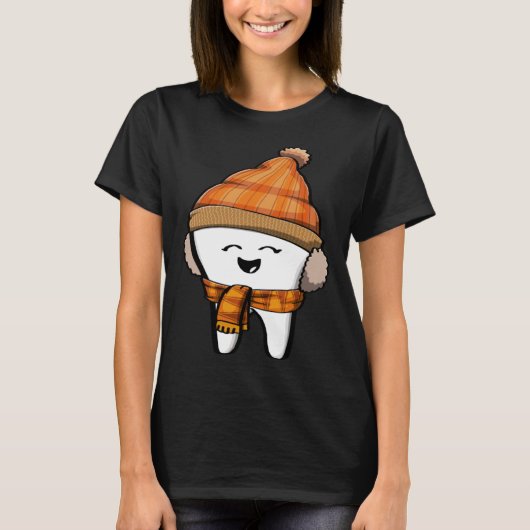 Happy Tooth fall Brush Them All Funny Milk Teeth F T-Shirt (Vorderseite)