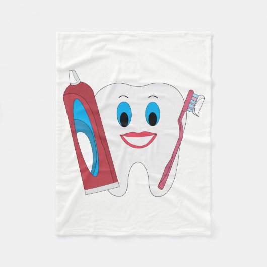 Happy Tooth Fleecedecke (Vorderseite)