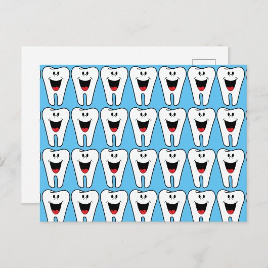 Happy Tooth Postkarte (Vorne/Hinten)