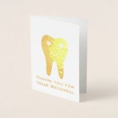 Happy Tooth Vielen Dank für Ihre Empfehlung Folienkarte (Vorderseite)