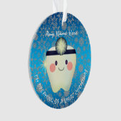 Happy Tooth White Christmas Ornament (Vorderseite)