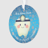 Happy Tooth White Christmas Ornament (Vorderseite)