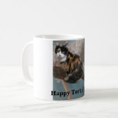 Happy Tortie Dienstag Tasse (Vorderseite Links)