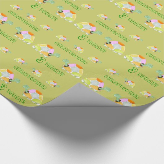 Happy Tortoise Geschenkpapier (Ecke)