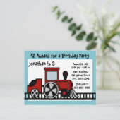 Happy Track Train Postkarte (Stehend Vorderseite)