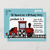 Happy Track Train Postkarte (Vorne/Hinten)